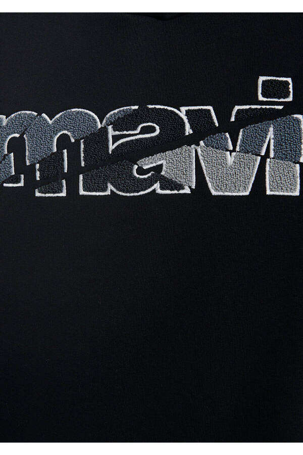 Black Hoodie with Logo Print 0s10105-900 - 6