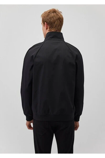 Black Jacket with a Stand Collar from the Men's Collection - 4
