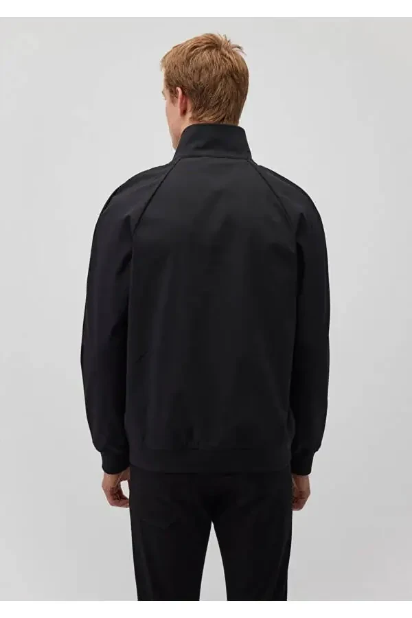 Black Jacket with a Stand Collar from the Men's Collection - 4