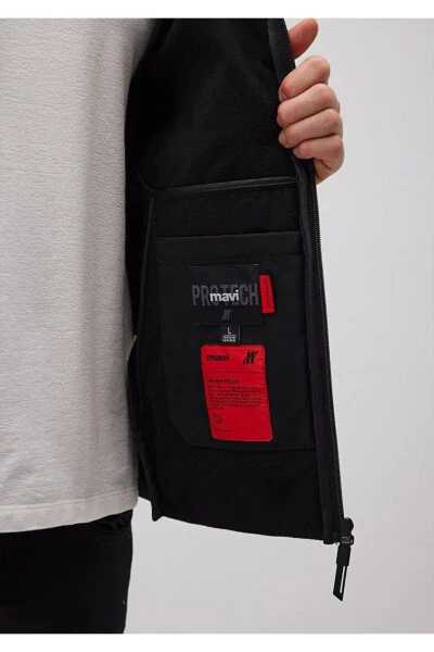 Black Jacket with a Stand Collar from the Men's Collection - 5