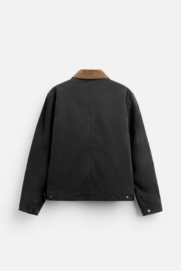 Black jacket with contrast collar - 23