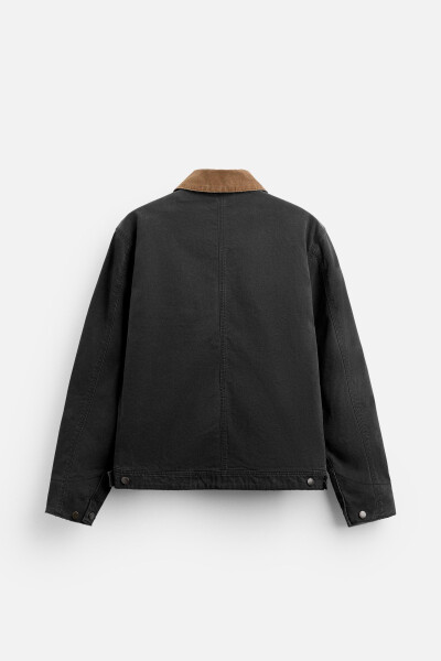 Black jacket with contrast collar - 15