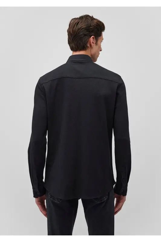Black Knitted Shirt Slim Fit / Slim Fit 0211107-900 - 4