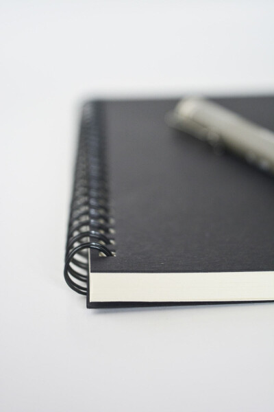 Black Kraft Cover Lined Notebook - 1