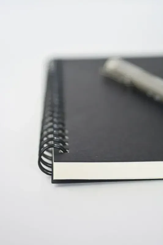 Black Kraft Cover Lined Notebook - 4
