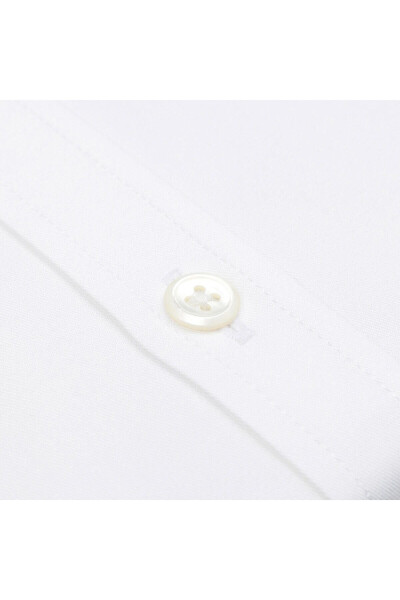 Black Label White Twill Texture Tailor Fit Classic Collar Thomas Mason Sea Island Cotton Shirt - 2