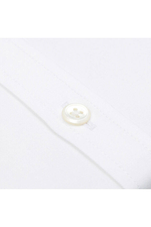 Black Label White Twill Texture Tailor Fit Classic Collar Thomas Mason Sea Island Cotton Shirt - 2