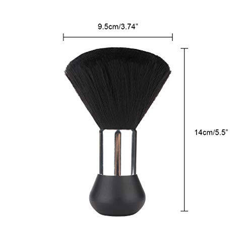 Black Large Barber Brush Neck Duster, Beomeen Yumshoq Bo'yin Cho'tkasi Soch olish uchun, Bo'yin Yuzini Tozalash Soch Supurish Cho'tkalari Salon Asbobi - 2