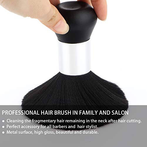 Black Large Barber Brush Neck Duster, Beomeen Yumshoq Bo'yin Cho'tkasi Soch olish uchun, Bo'yin Yuzini Tozalash Soch Supurish Cho'tkalari Salon Asbobi - 4