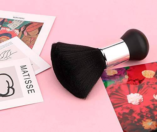 Black Large Barber Brush Neck Duster, Beomeen Yumshoq Bo'yin Cho'tkasi Soch olish uchun, Bo'yin Yuzini Tozalash Soch Supurish Cho'tkalari Salon Asbobi - 5