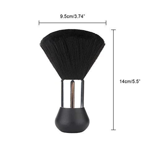 Black Large Barber Brush Neck Duster, Beomeen Yumshoq Bo'yin Cho'tkasi Soch olish uchun, Bo'yin Yuzini Tozalash Soch Supurish Cho'tkalari Salon Asbobi - Beomeen (1)