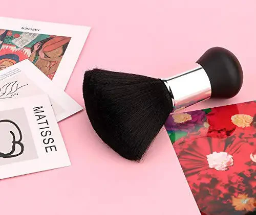 Black Large Barber Brush Neck Duster, Beomeen Yumshoq Bo'yin Cho'tkasi Soch olish uchun, Bo'yin Yuzini Tozalash Soch Supurish Cho'tkalari Salon Asbobi - 5