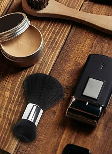Black Large Barber Brush Neck Duster, Beomeen Yumshoq Bo'yin Cho'tkasi Soch olish uchun, Bo'yin Yuzini Tozalash Soch Supurish Cho'tkalari Salon Asbobi - 7