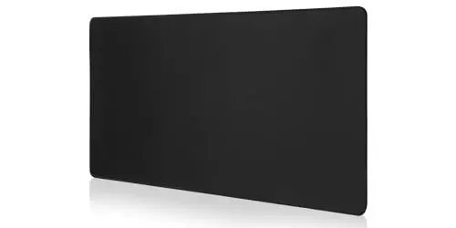 Black Large Extended Mouse Pad, Beautiful Flowers Plants, Waterproof Mouse Mat for Home and Office, Gaming Mousepad Laptop Keyboard Mat with Non-Slip Base, Stitched Edges (31.5