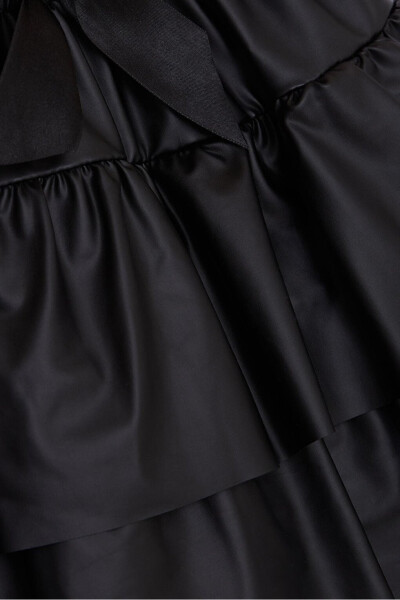 Black Layered Skirt with Bow for Girls (5-10 Years Old) - 8