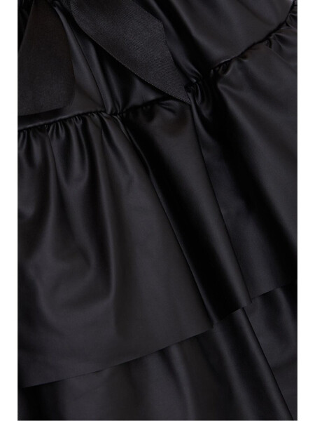 Black Layered Skirt with Bow for Girls (5-10 Years Old) - 4