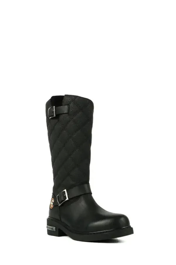Black leather boots (102) - 15980-z - 2