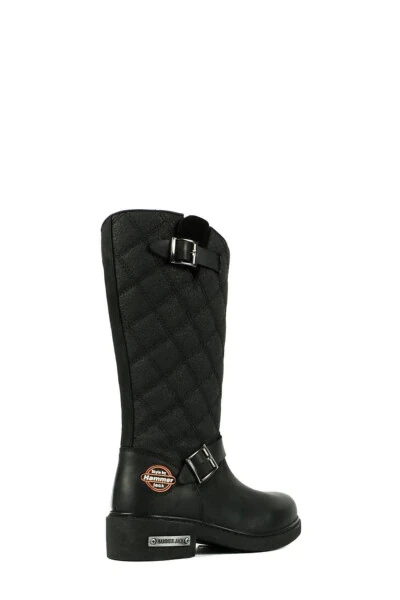 Black leather boots (102) - 15980-z - 4