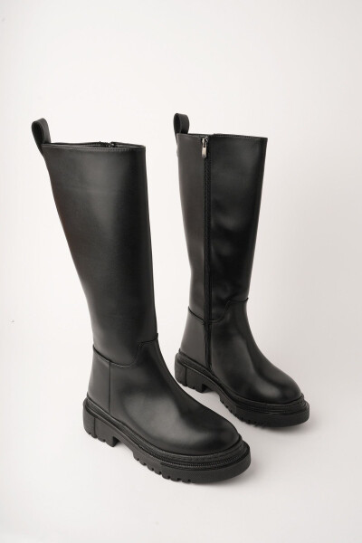 Black leather boots - 5