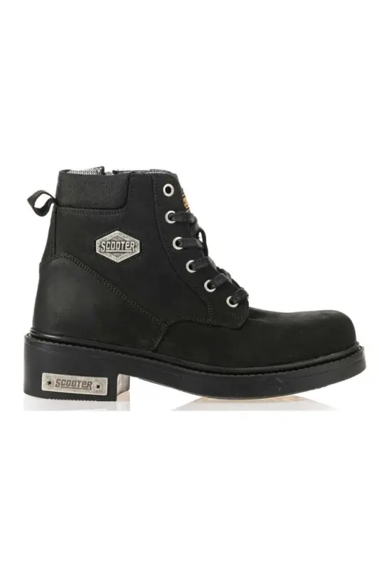 Black Leather Men's Boots M5121cs - 1