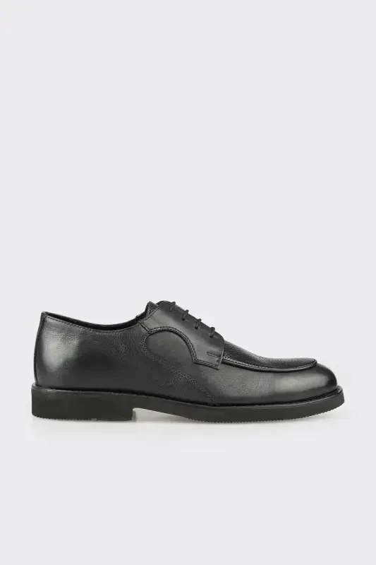 Black Leather Men's Casual Shoes - ELLE