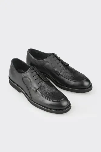 Black Leather Men's Casual Shoes - ELLE (1)