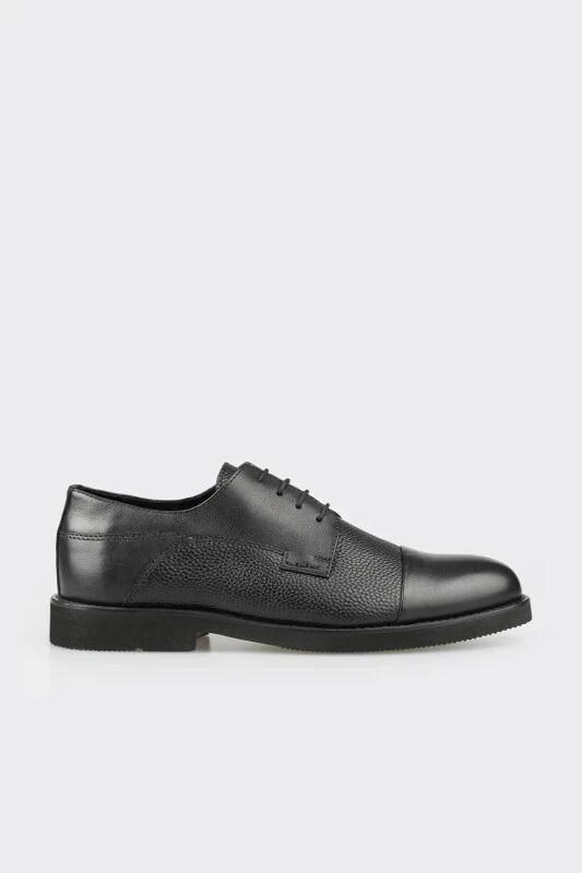 Black Leather Men's Casual Shoes - ELLE