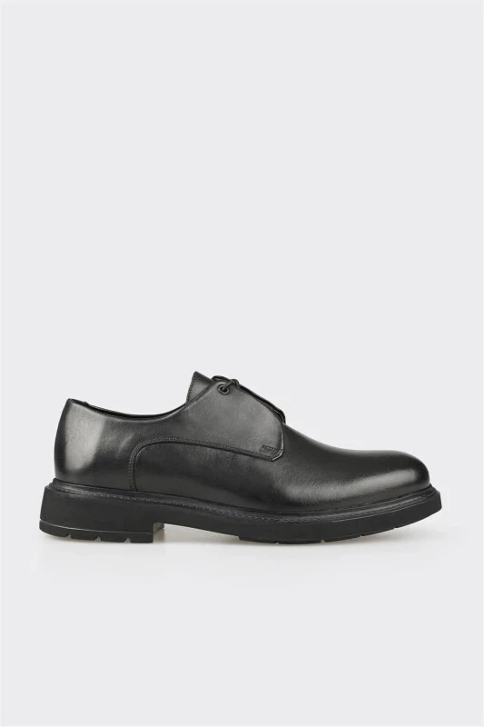 Black Leather Men's Casual Shoes - ELLE