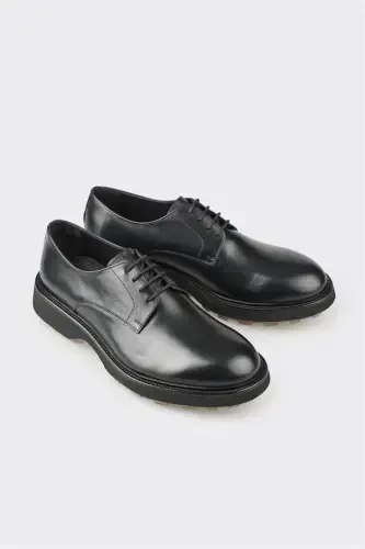 Black Leather Men's Casual Shoes - ELLE (1)