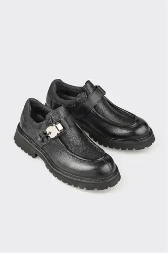 Black Leather Men's Casual Shoes - ELLE (1)