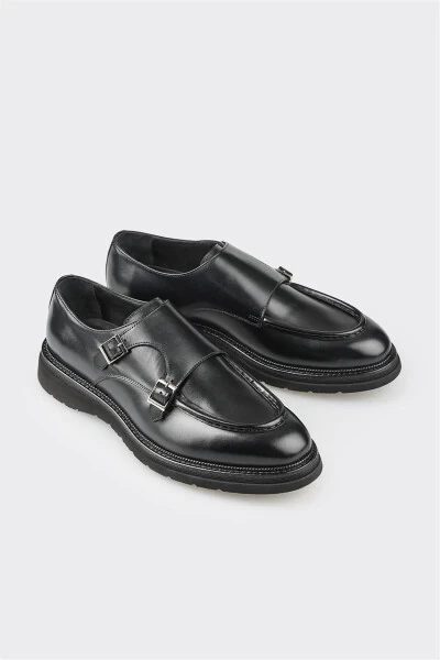 Black Leather Men's Casual Shoes - ELLE (1)