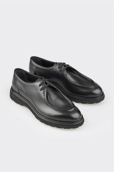 Black Leather Men's Casual Shoes - ELLE (1)