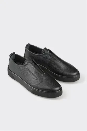 Black Leather Men's Daily Shoes - ELLE (1)