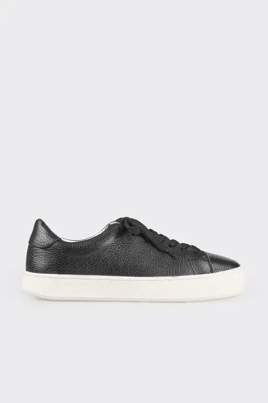 Black Leather Men's Sneakers - ELLE