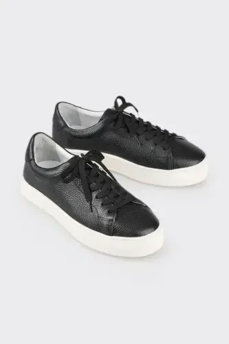 Black Leather Men's Sneakers - ELLE (1)