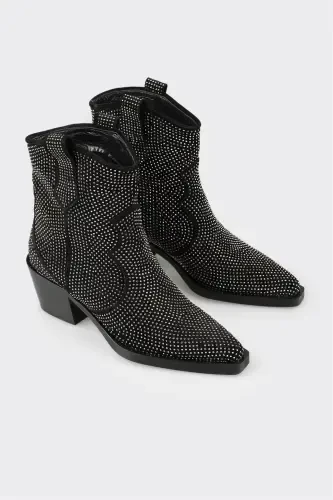 Black Leather Women Boot - ELLE (1)