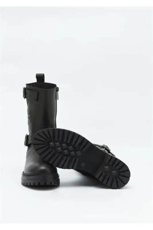 Black Leather Women Boot Bootie MEDICAL SOLE GENUINE LEATHER MOST PREFERRED MODEL-black uptown - 3