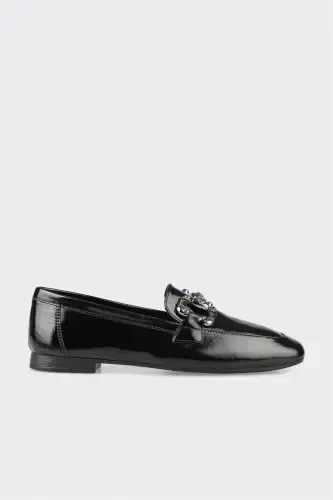 Black Leather Women's Casual Shoes - ELLE (1)