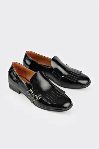 Black Leather Women's Casual Shoes - ELLE (1)
