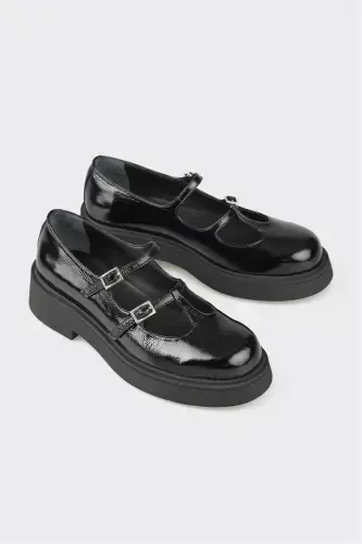 Black Leather Women's Casual Shoes - ELLE (1)