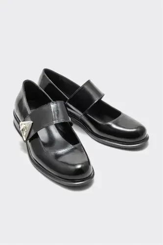 Black Leather Women's Casual Shoes - ELLE (1)