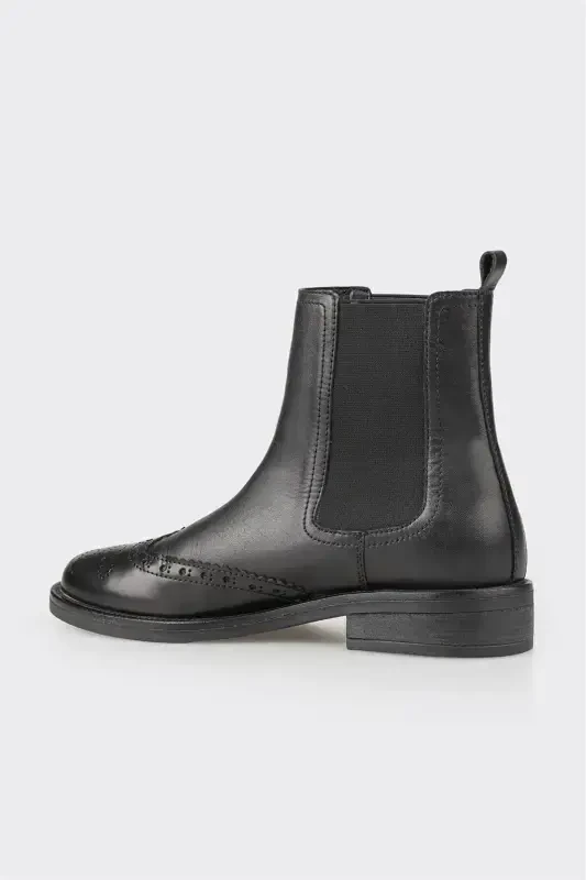 Black Leather Women's Classic Boot - 3