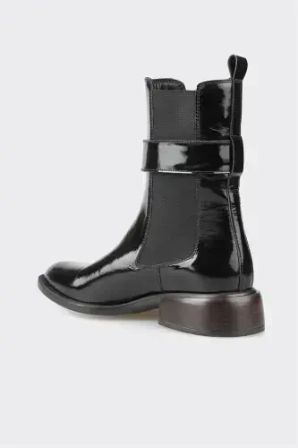 Black Leather Women's Classic Boot - 3