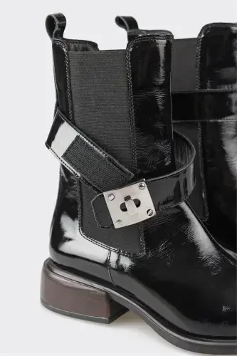 Black Leather Women's Classic Boot - 4