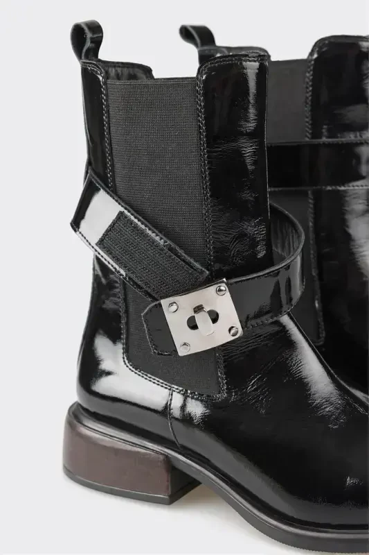 Black Leather Women's Classic Boot - 4