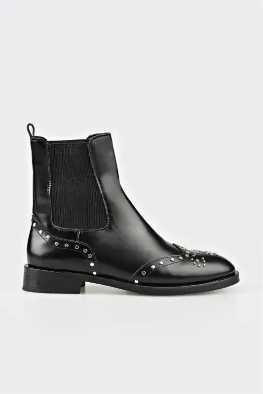 Black Leather Women's Classic Boot - ELLE