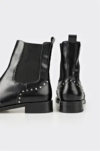 Black Leather Women's Classic Boot - 4