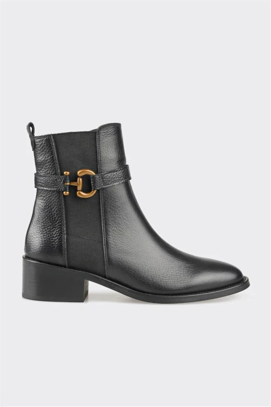 Black Leather Women's Classic Boot - ELLE