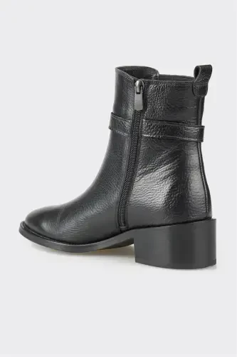 Black Leather Women's Classic Boot - 3