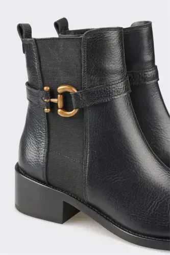 Black Leather Women's Classic Boot - 4